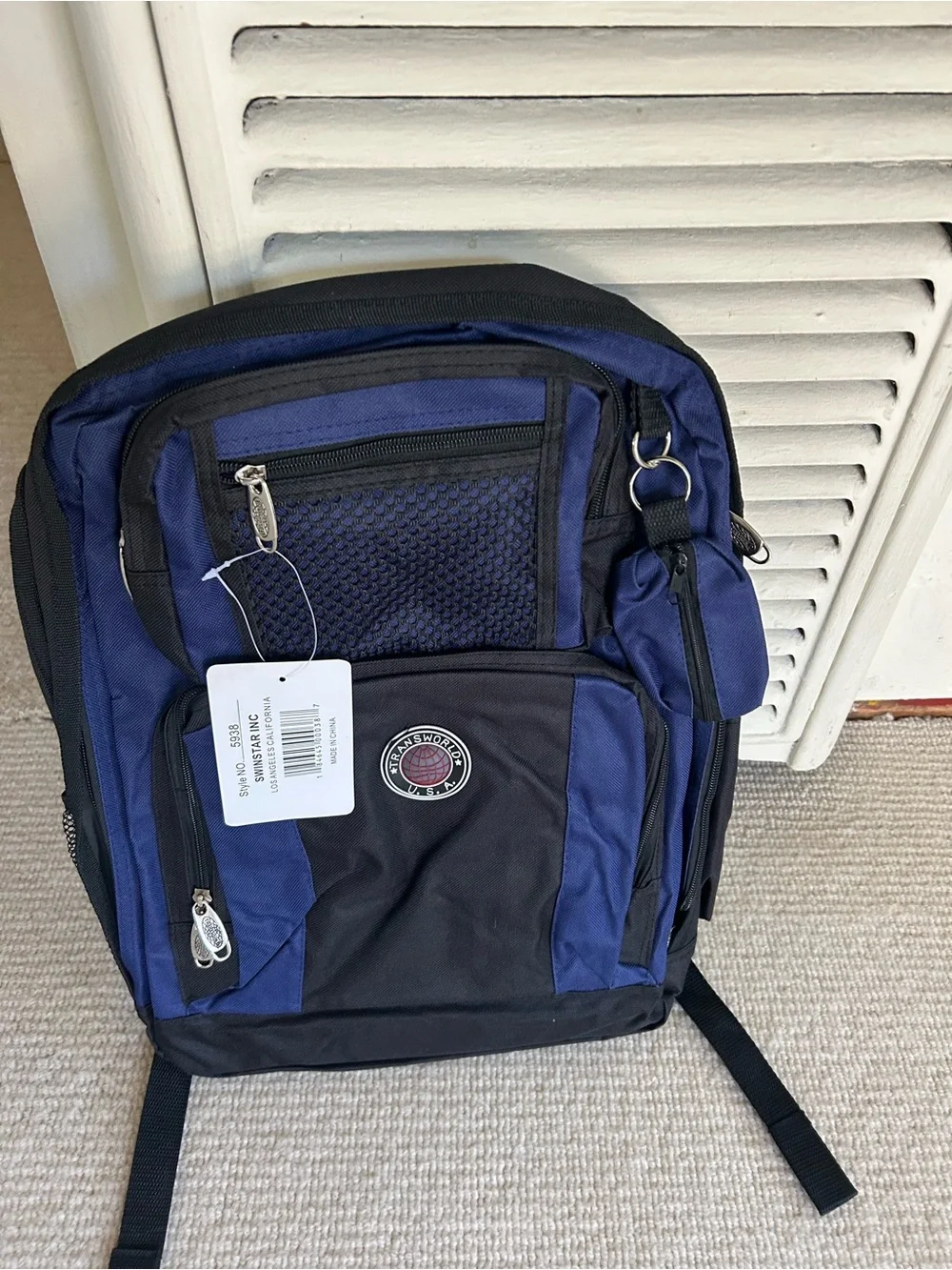 Men's Navy and Black Travel Backpack - Durable Everyday Carry
